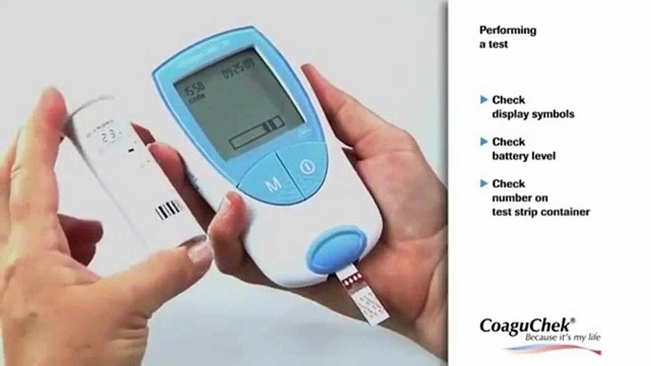 Performing Tests on the CoaguChek XS Professional Meter