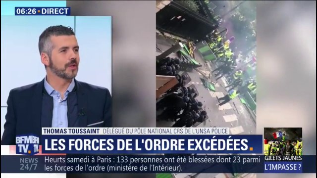Violences à Paris: la stratégie des forces de l'ordre samedi ? pas de contact avec le manifestants pour ne pas le blesser