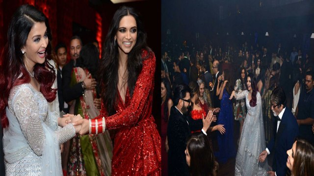 Deepika - Ranveer Reception: Aishwarya Rai dances with Jaya Bachchan & Amitabh Bachchan | FilmiBeat