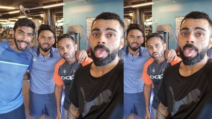 India Vs Australia: Virat kohli's Funny reaction with team after gym session | वनइंडिया हिंदी