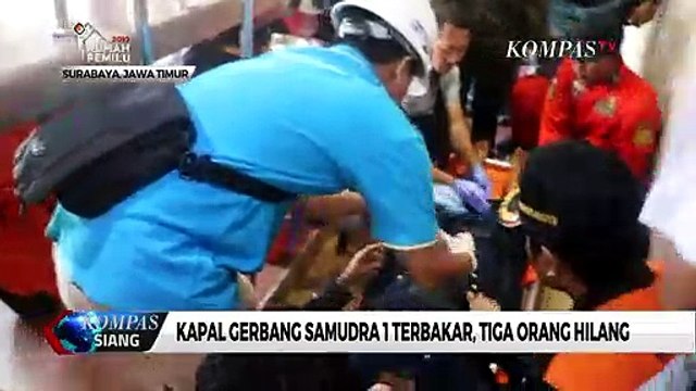 Kapal Gerbang Samudra I Terbakar di Karang Jamuang, 3 Orang Hilang