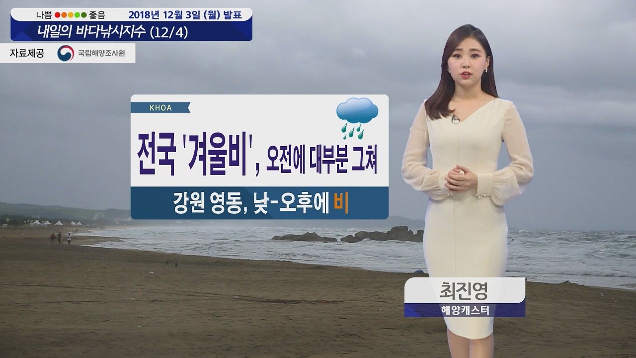 [내일의 바다낚시지수] 12월 4일 전 해상 강한 바람과 높은 물결 천둥과 번개 주의  / YTN