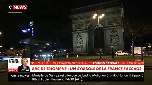 Morandini Zap - Gilets jaunes: Les dégâts à l'intérieur et à l'extérieur de l'Arc de Triomphe pourraient coûter... 1 million d'euros ! - VIDEO