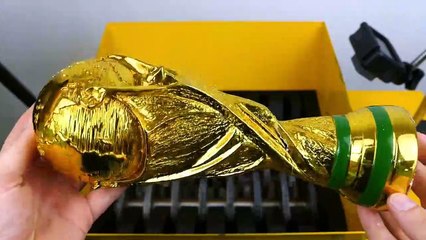 WORLD CUP SOCCER BALL 2018 IN SHREDDING MACHINE