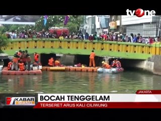 Bocah 10 Tahun Tenggelam di Kali Ciliwung