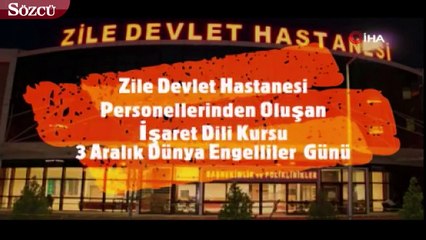 Sağlıkçılardan işitme engellilere klip