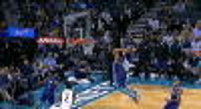 Miles Bridges with huge alley-oop off the window