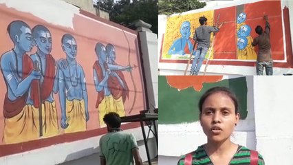 VIDEO: एशिया के सबसे प्राचीन शहर में दीवारों पर दिख रही सांस्कृतिक चित्रकारी, हर कोई कर रहा तारीफ