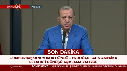 Cumhurbaşkanı Erdoğan: Büyükelçiliğimizle birlikte yakın zamanda