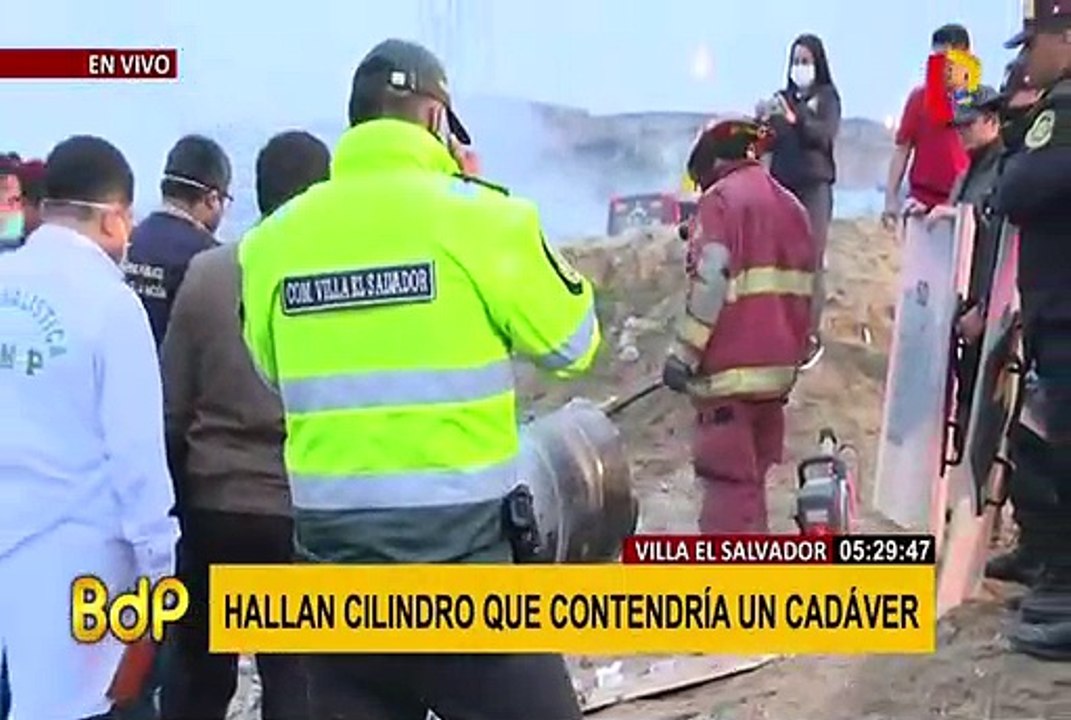 Villa el Salvador: hallan cadáver de mujer dentro de un cilindro