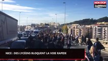 Nice : Des lycéens manifestent contre la réforme du bac, la voie rapide bloquée (vidéo)