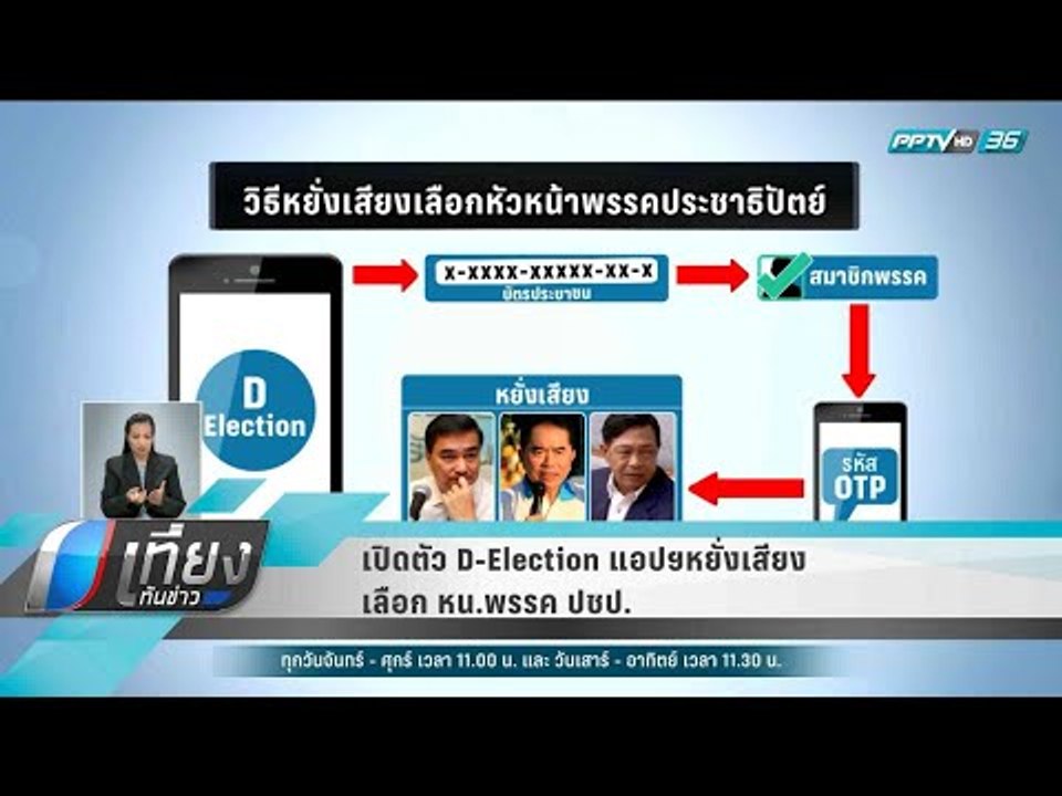 เปิดตัว D-Election แอปฯหยั่งเสียงเลือก หน.พรรค...