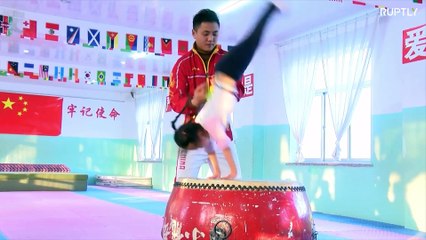FLIPPING kids! Chinese child gymnasts train hard in Yantai