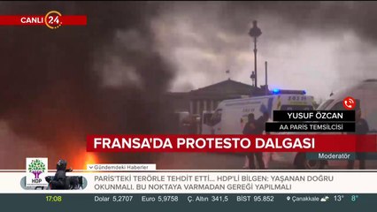 Fransa'da 100'den fazla lisede öğrenciler eylem düzenliyor