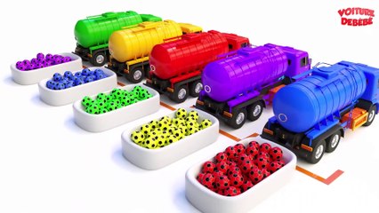 Apprendre Les Couleurs Avec Les Animaux De Transport Pour Les Enfants - Couleurs Avec Des Camions