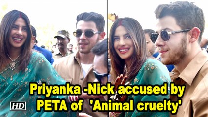 Priyanka -Nick accused by PETA of  'Animal cruelty'