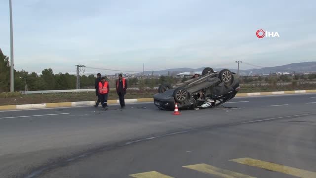 Takla Atan Otomobilden Burnu Bile Kanamadan Çıktı