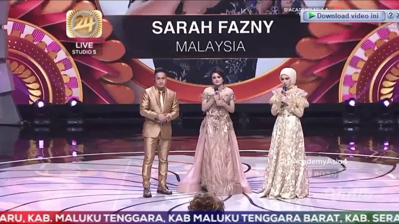 Sarah agak tegang karena berhadapan dengan 2 peserta indonesia