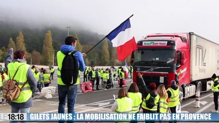 Le 18:18 - En Provence, la mobilisation des gilets jaunes ne faiblit pas