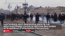Les lycéens sont descendus dans la rue pour manifester contre la réforme des lycées et le système d'orientation Parcoursup