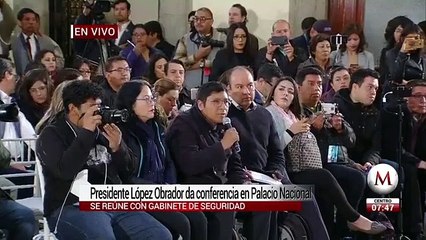 Presidente López Obrador da conferencia en Palacio Nacional