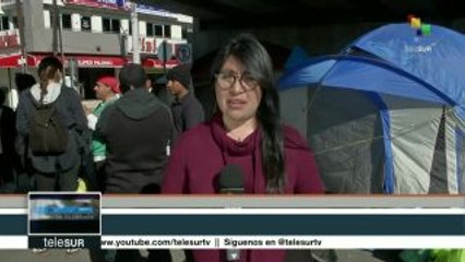 México: migrantes centroamericanos mantienen huelga de hambre