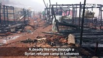 Two Syrian refugees die in camp fire east of Lebanon