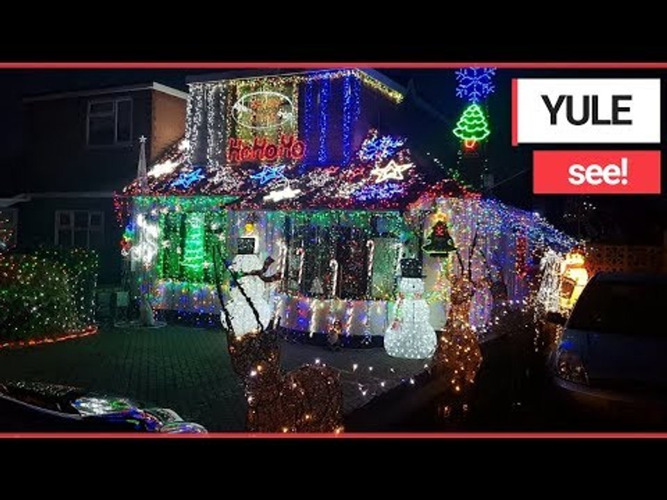 Family claims to have UK's most festive house with over 50,000 lights | SWNS TV