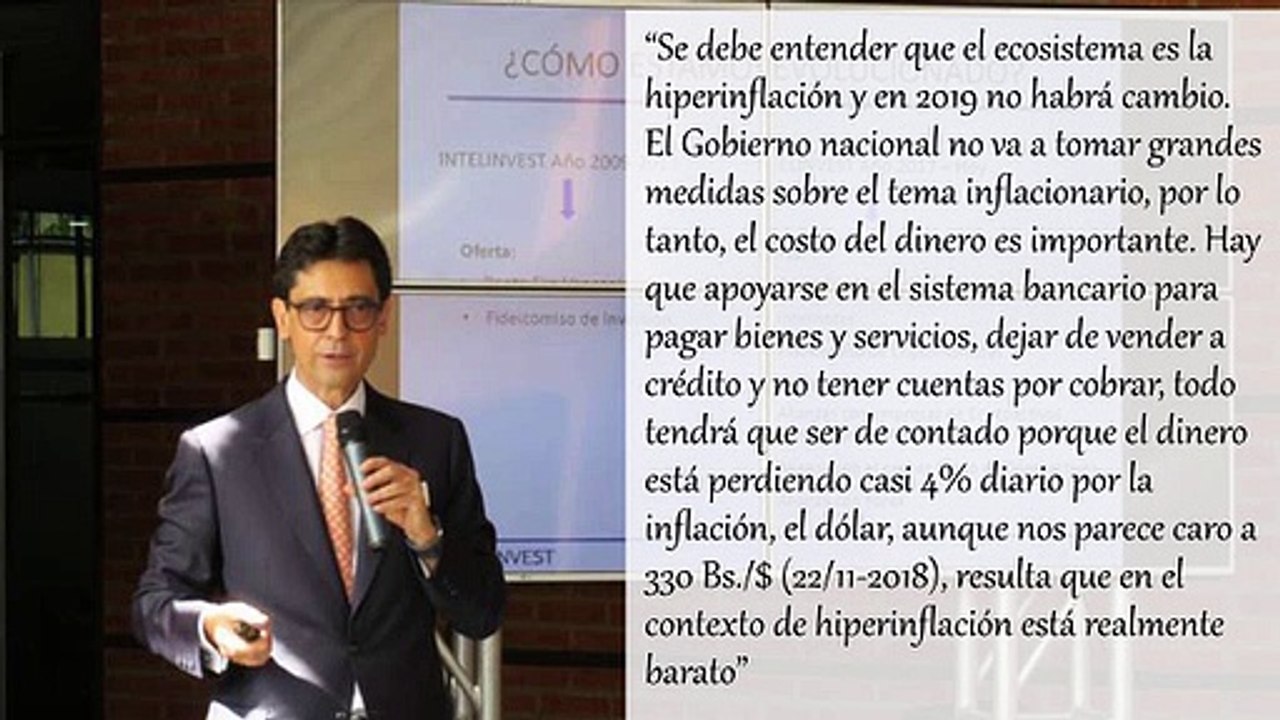 Intervención de Ibrahim Velutini Sosa durante el encuentro “Desequilibrios macroeconómicos de Venezuela como oportunidades de inversión”