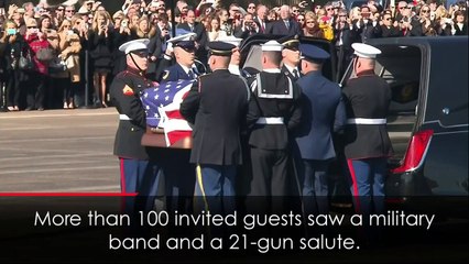 Air Force One carries George HW Bush's casket to Washington