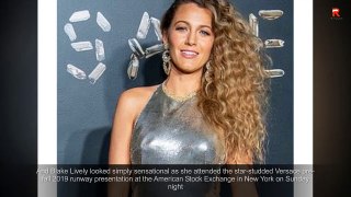 Blake Lively Looks Sensational In Backless Mini Dress At Star Studded Versace Runway Show