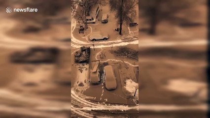 Dust storms blanket China’s northwest in ‘yellow snow’