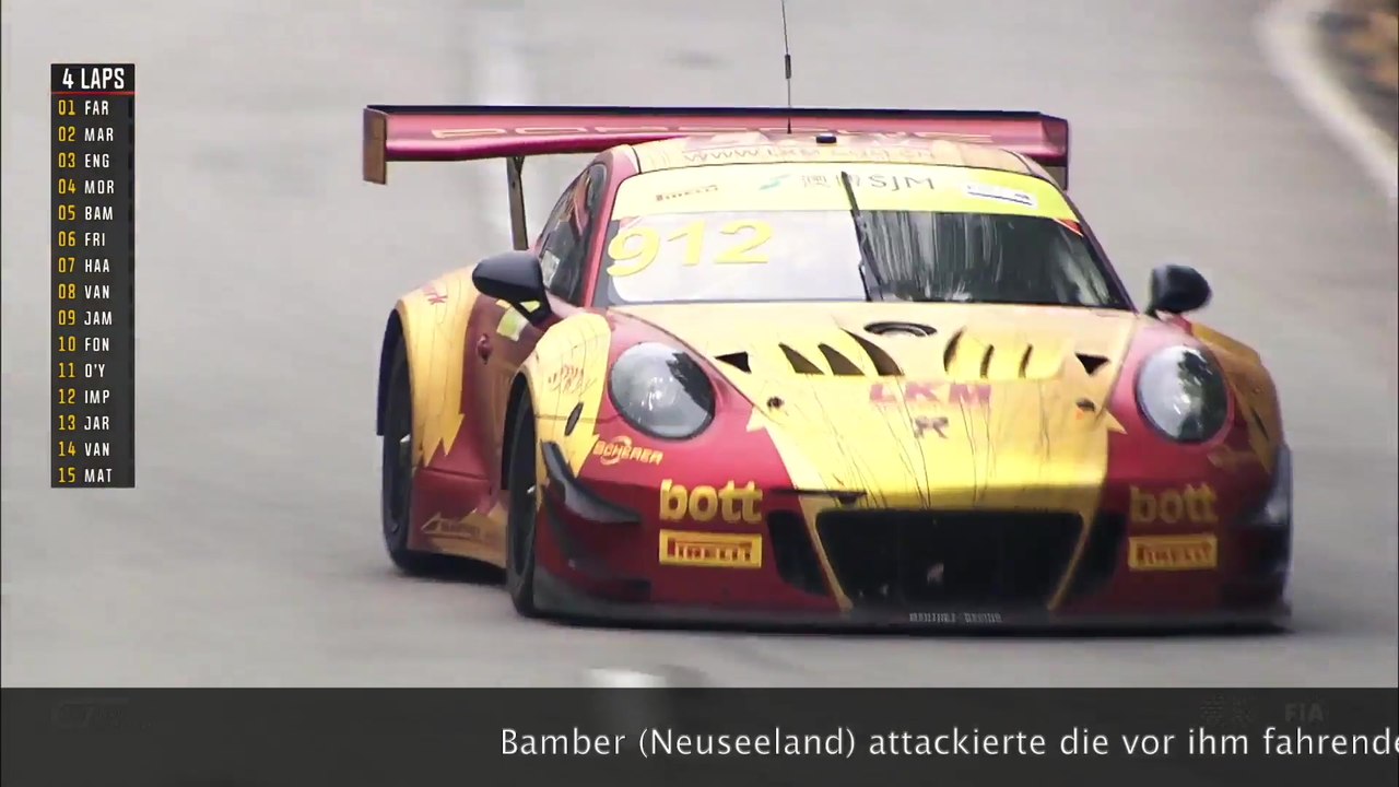 Porsche fährt in Macau auf Platz vier