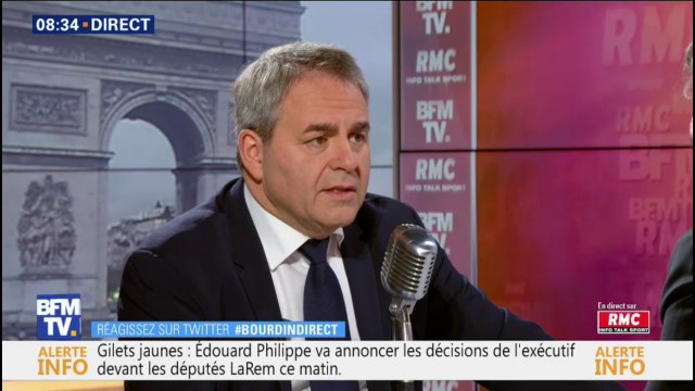 Pour Xavier Bertrand (LR), le moratoire sur l'augmentation de taxes sur le carburant n'est qu'un préalable, il faut aussi geler l'augmentation des taxes sur l'énergie