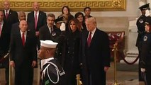 President Trump salutes George H.W. Bush’s casket
