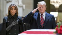 Donald Trump Pays Respects To George H.W. Bush