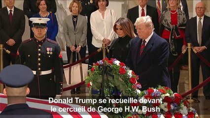 Donald Trump rend hommage à George H. W. Bush