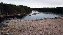 Adventurous Ice Skating On Frozen Lake In Sweden  Amazing