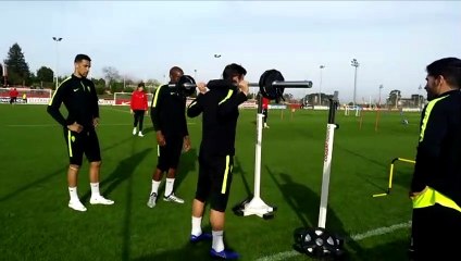 Entrenamiento físico para el Sporting de Gijón (04:12:2018)