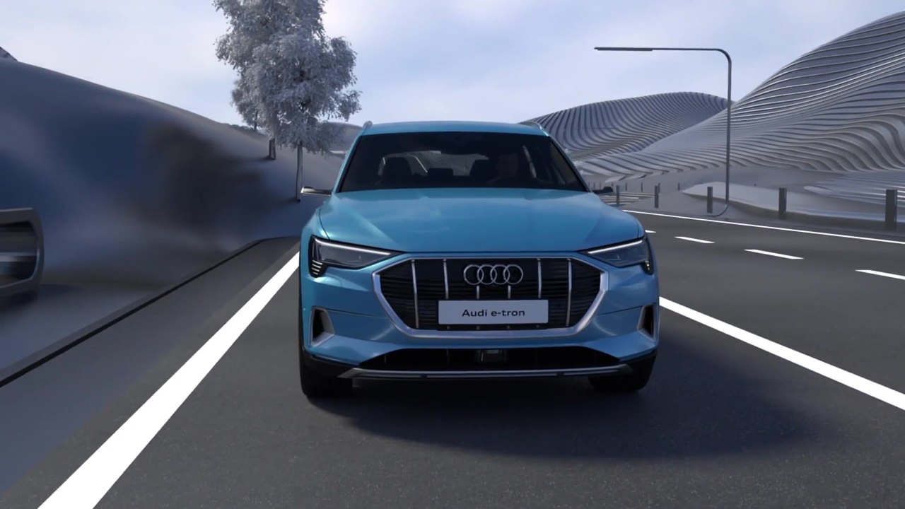Electric all-wheel drive of the Audi e-tron animation