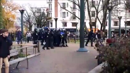 ANNECY: affrontements entre la police et les lycéens devant la gare