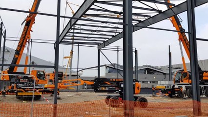 Construction du hall 6 de la foire aux vins à Colmar