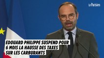 Edouard Philippe suspend pour six mois la hausse des taxes sur les carburants