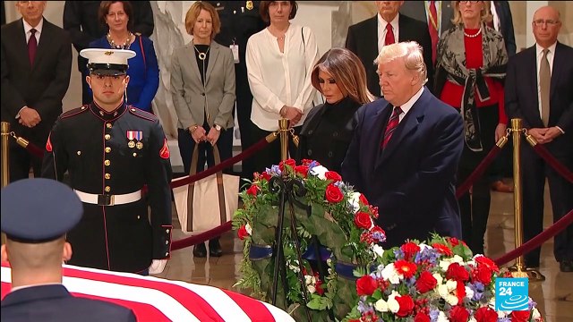 Donald Trump puts differences aside, pays tribute to George H. W. Bush