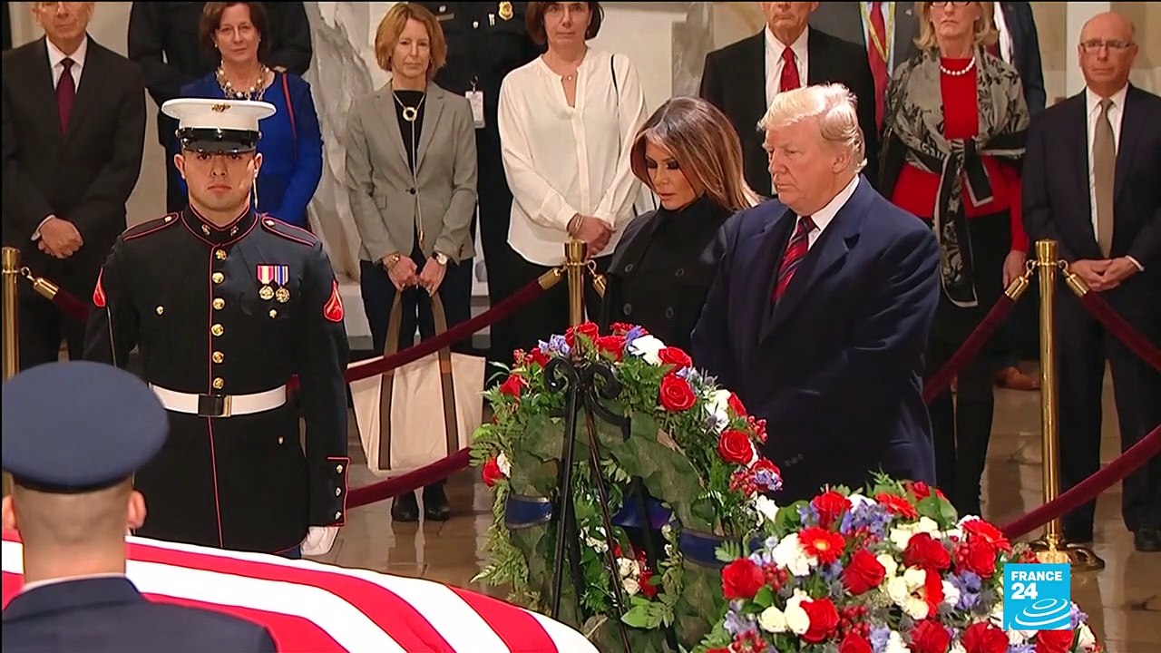 Donald Trump puts differences aside, pays tribute to George H. W. Bush