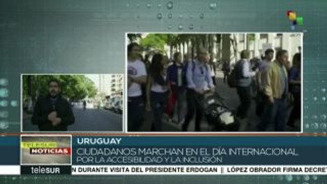 Uruguayos marchan en el Día Mundial por la Accesibilidad e Inclusión