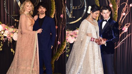 Download Video: Priyanka Chopra & Nick Jonas Reception: Sophie Turner's gorgeous look for Delhi Reception |FilmiBeat