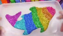 DIY Combine All Colors Slime How To Make Glitter Slime Toy Learn Colors Slime Clay