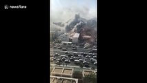 Huge fire breaks out in Qatari subway station