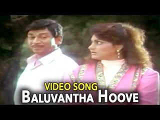 Dr Rajkumar & Madhavi || Baluvantha Hoove Baduvase Eke Video Song || Aakasmika